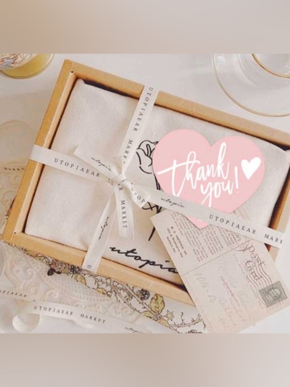 150 Thank You Heart Cards – 5 Beautiful Designs Best Value Bulk Set 💕 - Picture 6 of 9